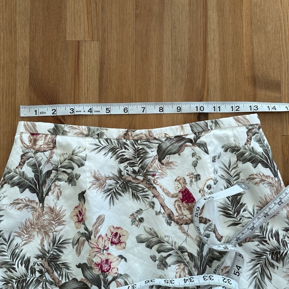 Vintage Talbots Skirt Size 4 Monkeys Jungle Lined Cotton USA MADE A Line Cute - Picture 13 of 15